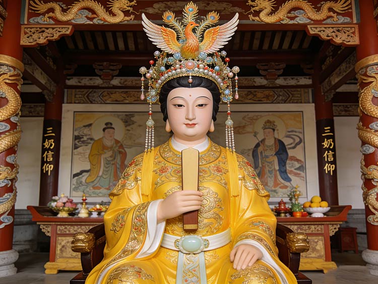 闾山三奶派核心信仰——临水夫人陈靖姑神像 闾山三奶派核心信仰——临水夫人陈靖姑神像